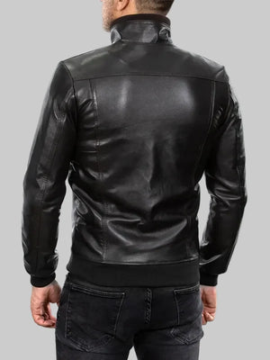 Mens-Black-Genuine-Leather-Bomber-Jacket-Back