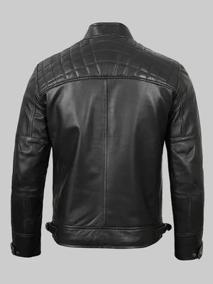 Mens-Black-Real-Leather-Cafe-Racer-Jacket-Back
