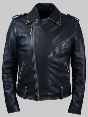Mens-Crocker-Vintage-Leather-Jacket-Black