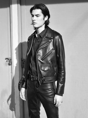 Mens-Cropped-Bowery-Black-Biker-Leather-Jacket