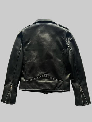 Mens-Cropped-Bowery-Black-Leather-Biker-Jacket-Back