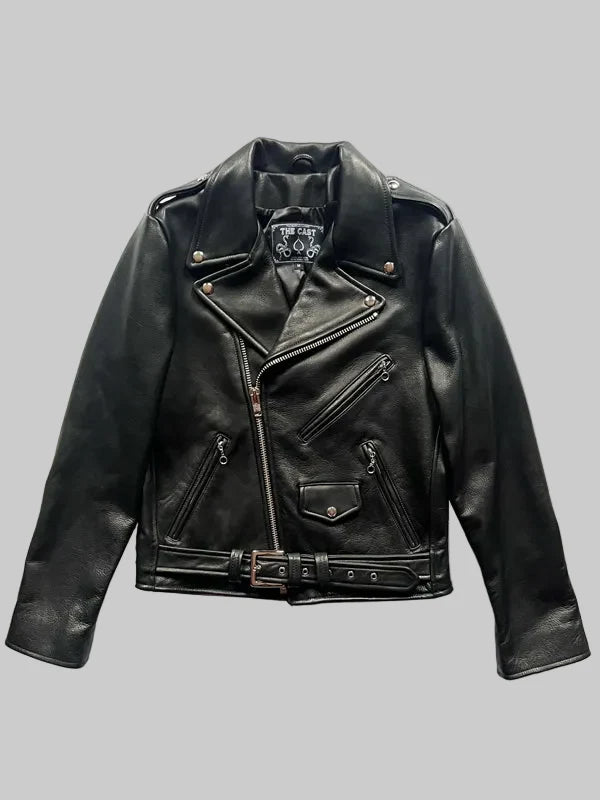 Mens-Cropped-Bowery-Black-Leather-Biker-Jacket