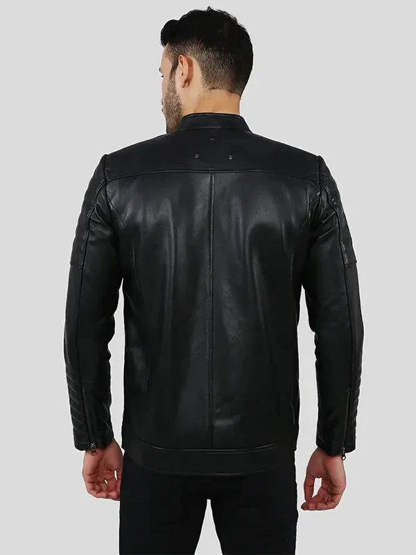 Mens-Enzo-Black-Slim-Fit-Leather-Racer-Jacket-Back