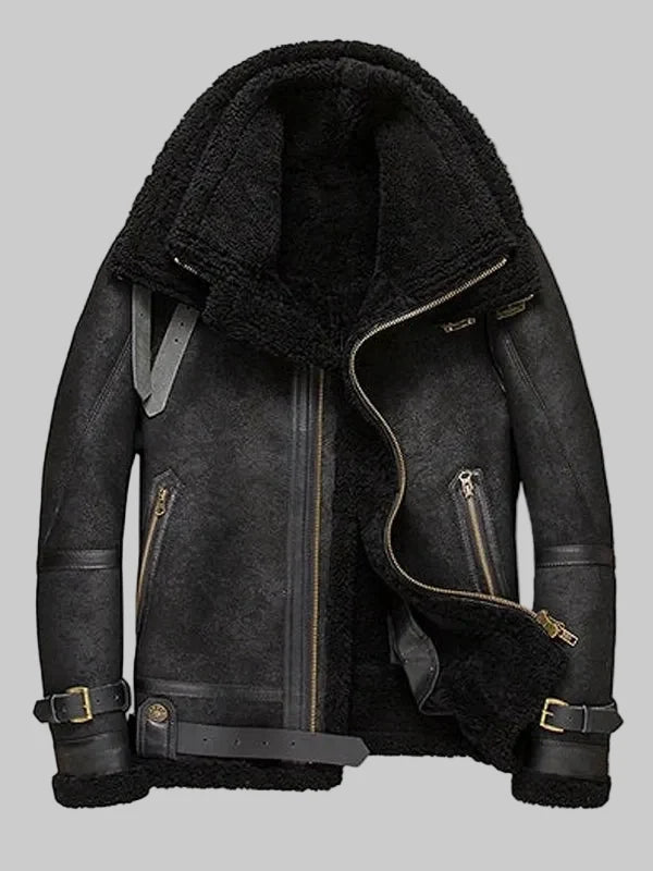 Mens-Flight-B3-Aviator-Shearling-Bomber-Jacket