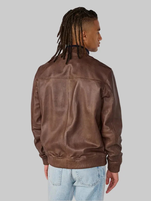 Mens-Harrington-Leather-Bomber-Jacket-Back