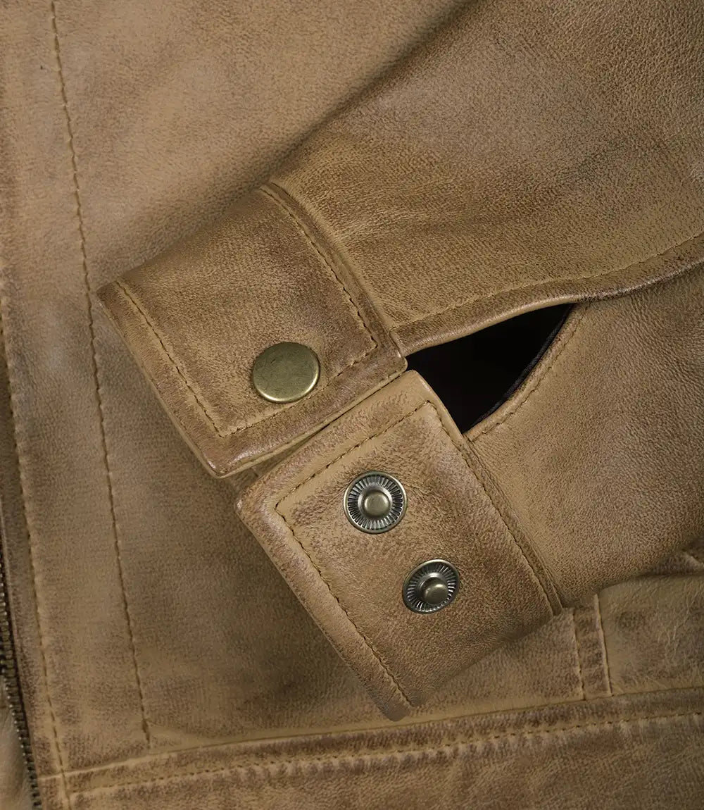 mens-waxed-shirt-collar-harrington-leather-jacket