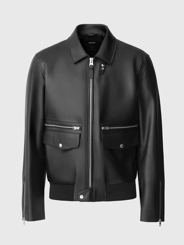 Mens-JAKARI-Leather-Zip-Jacket