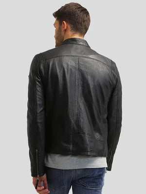 Mens-Jose-Black-Leather-Racer-Jacket-Back