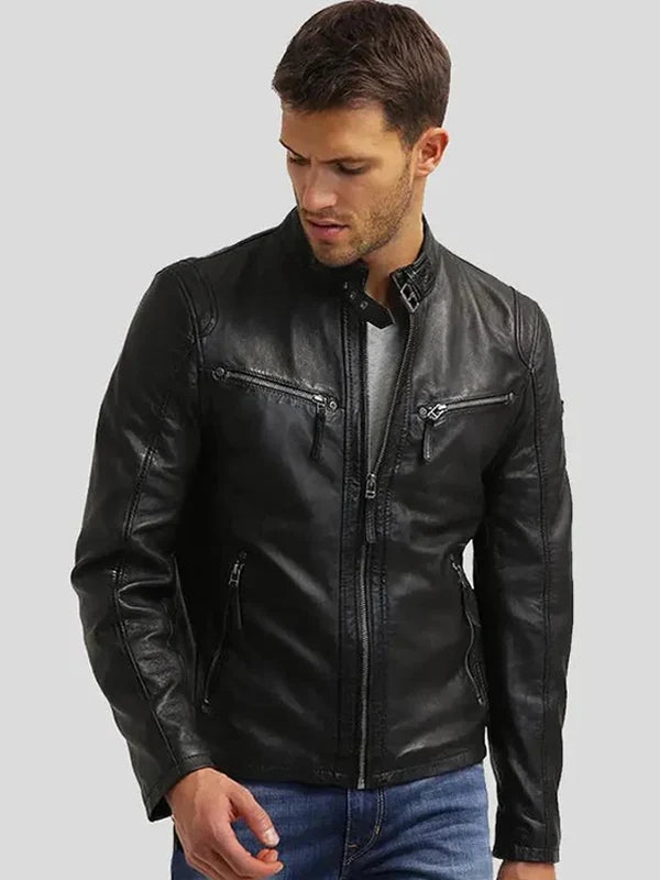 Mens-Jose-Black-Leather-Racer-Jacket
