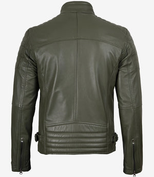 mens-olive-green-biker-style-leather-jacket
