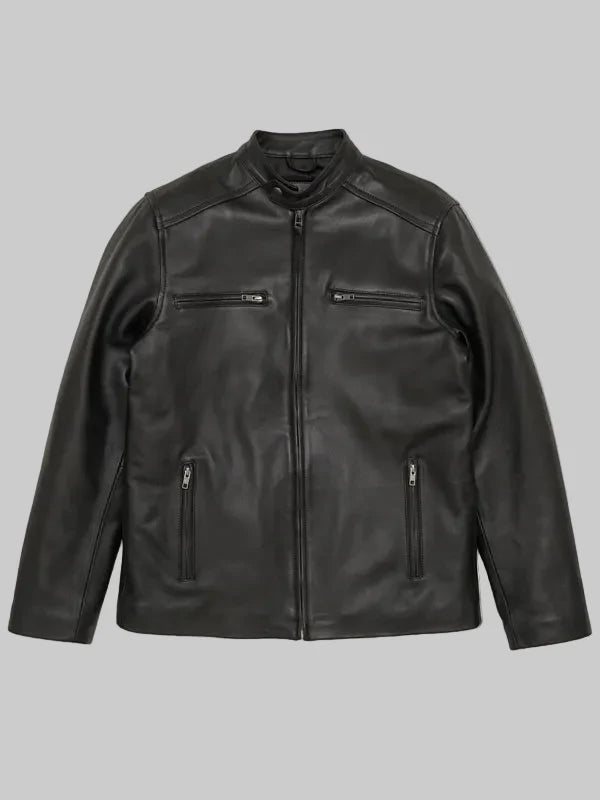 Mens-Thompson-Black-Leather-Moto-Jacket