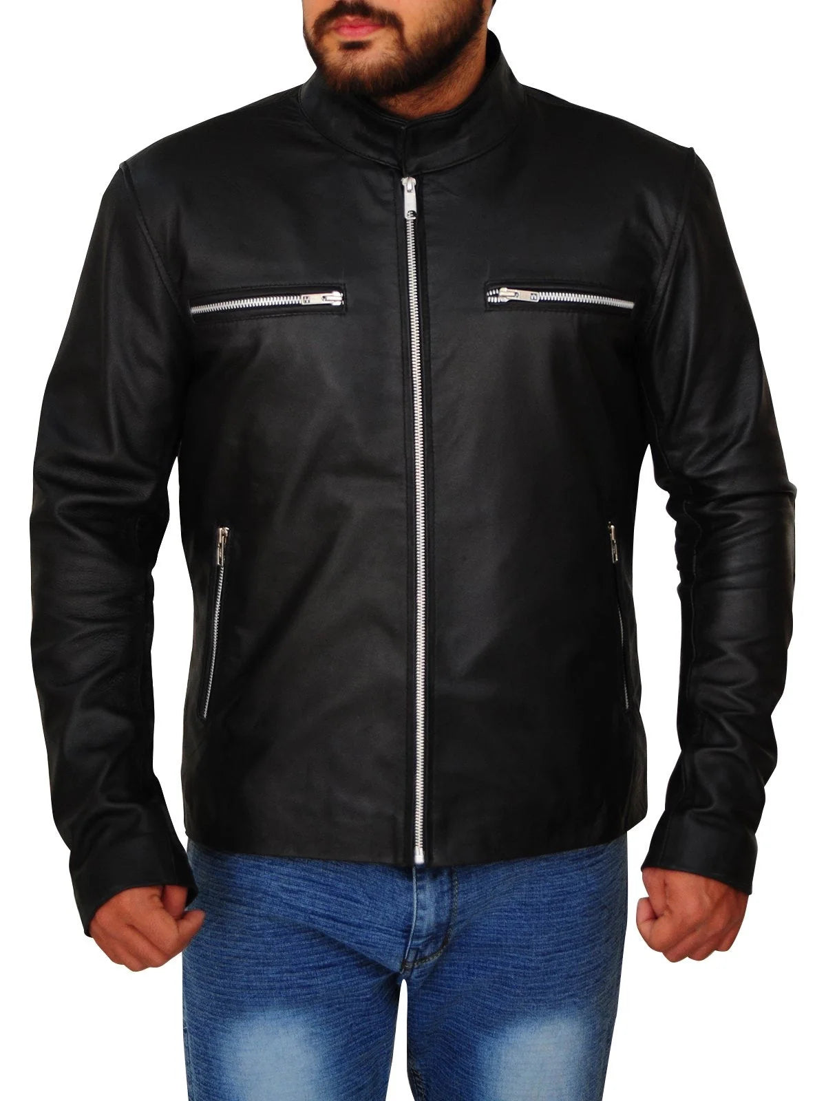 Damon Salvatore Vampire Diaries Leather Jacket USA Jackets