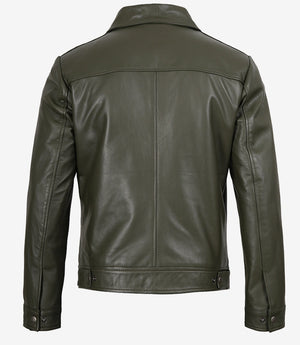 men-s-classic-shirt-collar-olive-green-leather-jacket