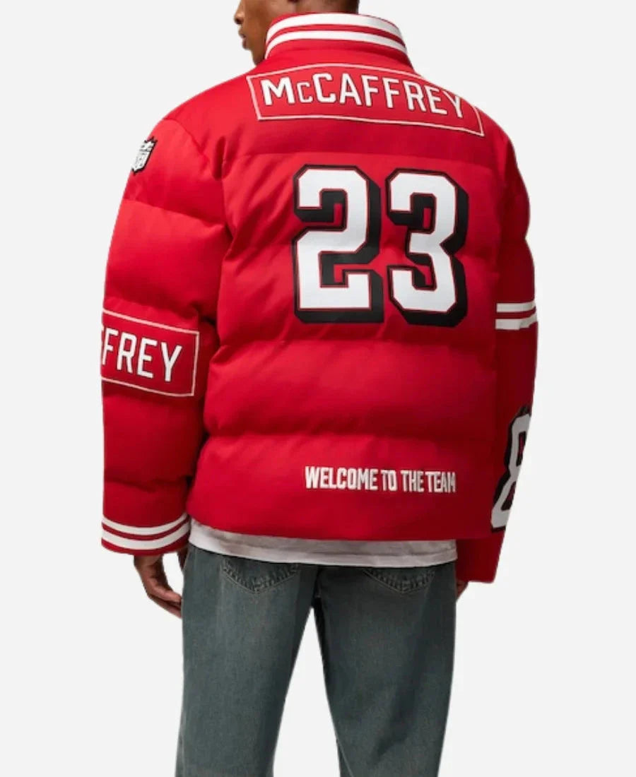 Christian McCaffrey 49ers Off Season Puffer Jacket Zing Apparel