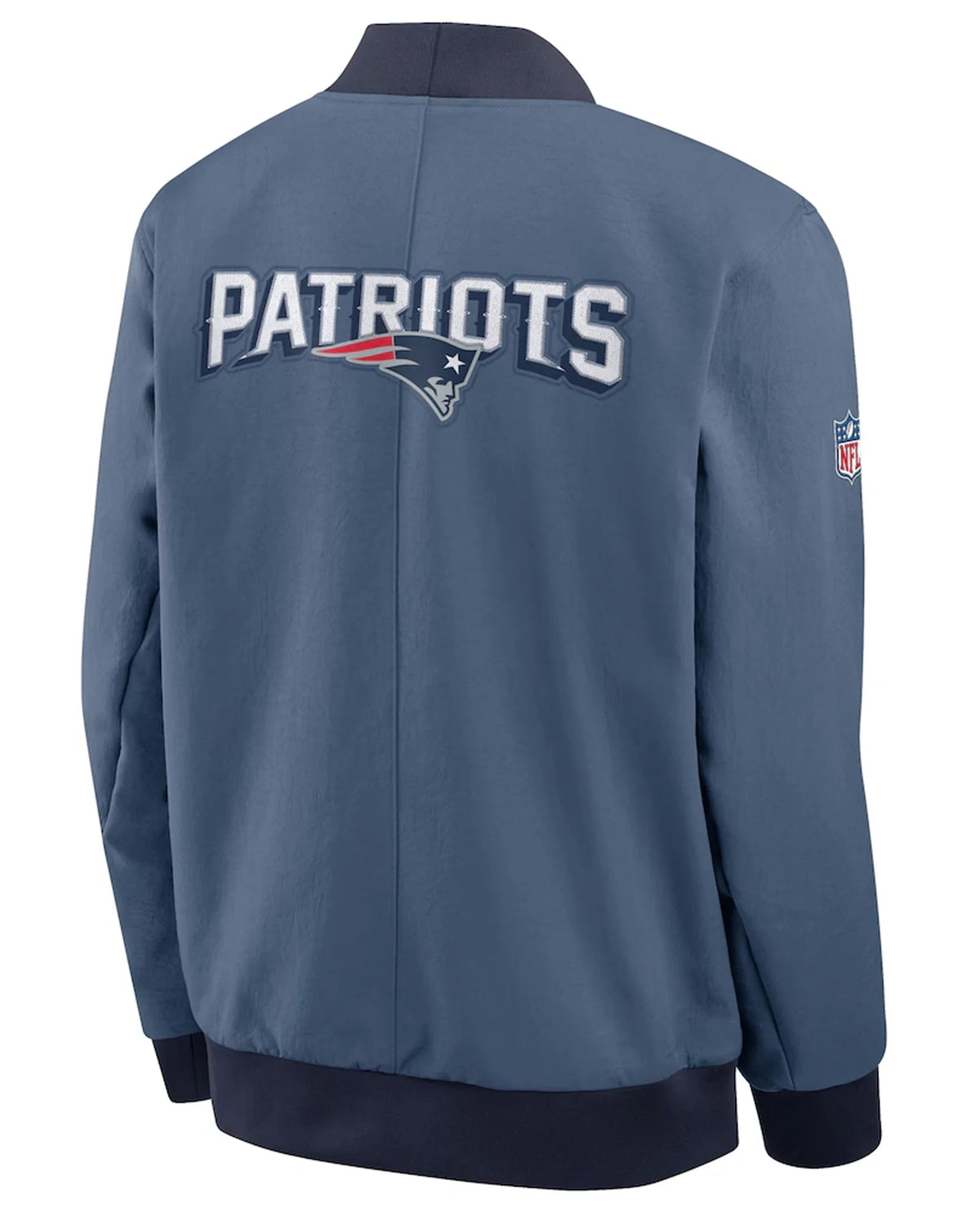 New-England-Patriots-Nike-2025-Rivalries-Sideline-Blue-Jacket