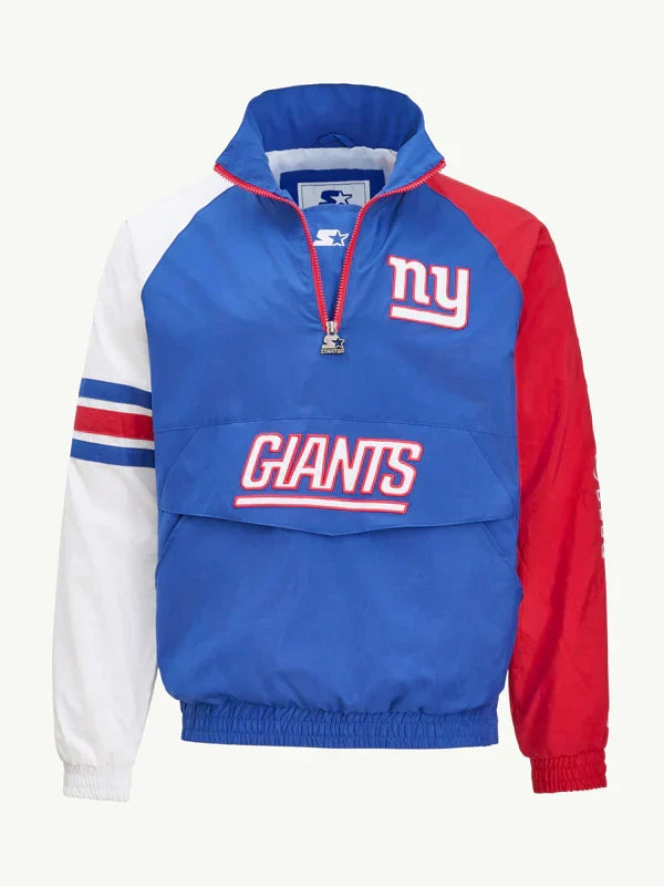 New-York-Giants-Quarter-Zip-Jacket-FrontView