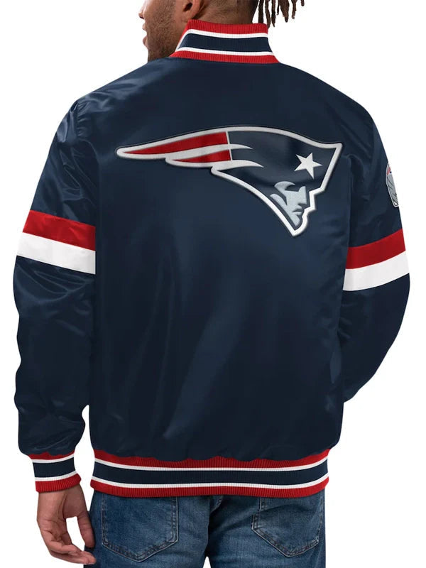 New England Patriots Letterman Jacket Back