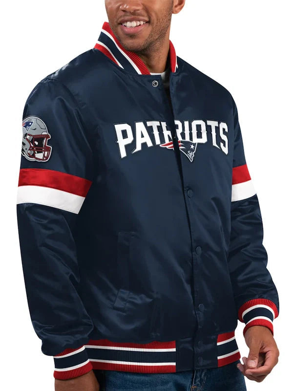 New England Patriots Letterman Jacket Satin