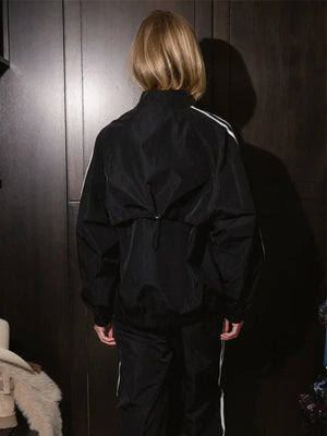 Parke-Sport-Stripe-Nylon-Black-Jacket