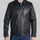 Perry-Ellis-Mens-Classic-Black-Leather-Jacket