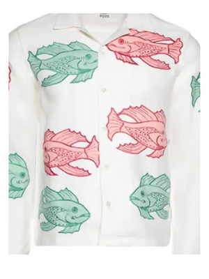 Platonic S02 Seth Rogen Fish Printed Shirt USA Jackets