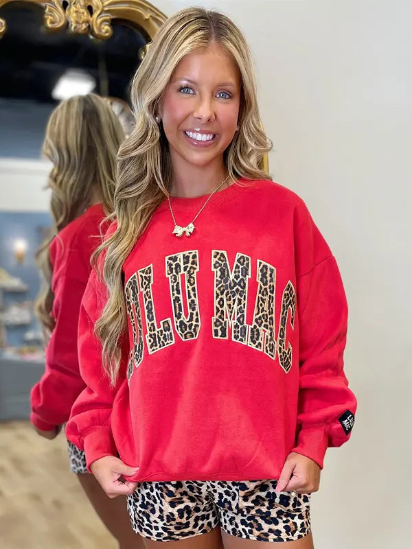 Red Leopard Lulu Mac Sweatshirt