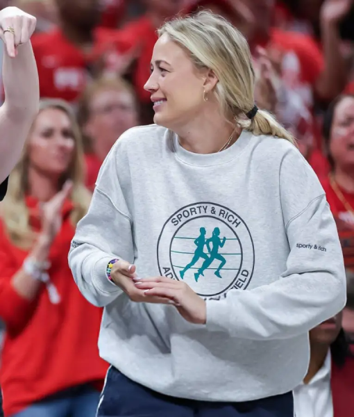 Sophie Cunningham Indiana Fever Grey Sweatshirt USA Jackets