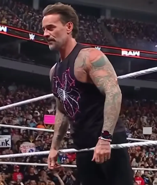 CM Punk Monday Night RAW 2025 Black Tank Top USA Jackets