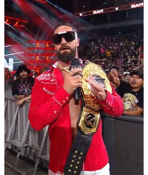 WWE Raw Seth Rollins Red Embroidered Shirt USA Jackets