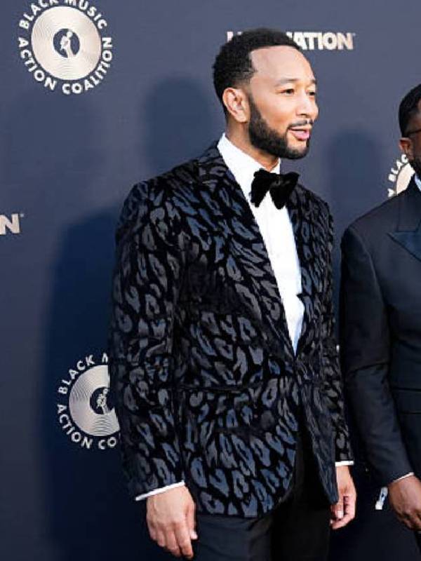 2025 ANNUAL BMAC Gala John Legend Printed Blazer USA Jackets