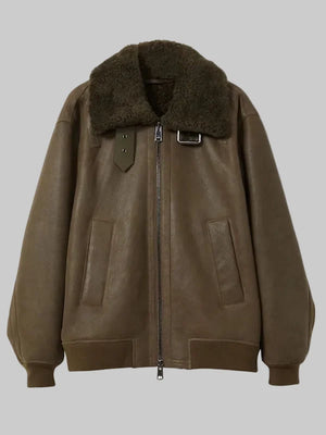 Shearling-Aviator-Jacket-in-Dark-Khaki