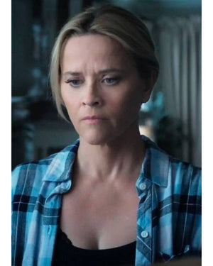 The Morning Show Reese Witherspoon Blue Plaid Shirt USA Jackets