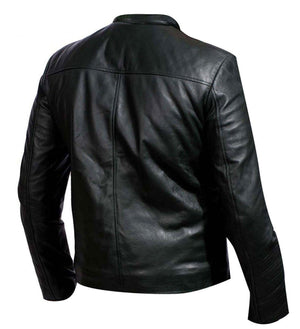 Stephen Amell Hooded Black Leather Jacket Zing Apparel