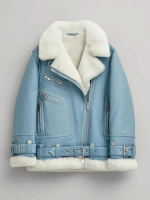 Women-Light-Blue-B3-RAF-Aviator-Styled-Sheepskin-Shearling-Leather-Jacket