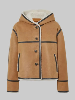 Women-RAF-B3-Hooded-Leather-Trimmed-Sheepskin-Shearling-Bomber-Leather-Jacket