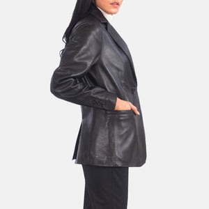 norma-brown-leather-blazer