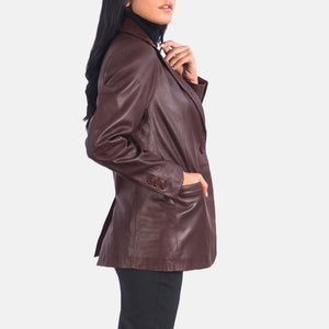 norma-maroon-leather-blazer