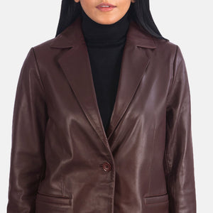 norma-maroon-leather-blazer