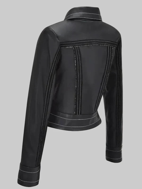 Womens-Black-Stitching-Leather-Jacket