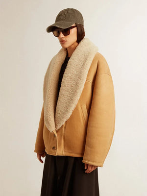 Womens-Sheepskin-Jacket-With-A-Wide-Shearling-Shawl-Collar