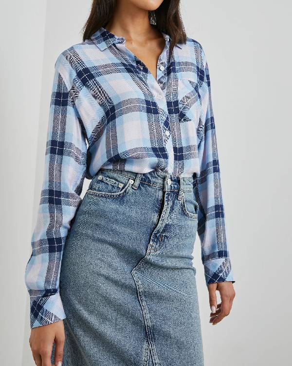 The Morning Show Reese Witherspoon Blue Plaid Shirt USA Jackets