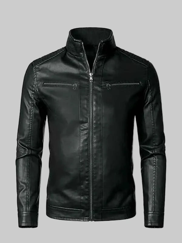 fit-slim-black-biker-leather-jacket-for-men